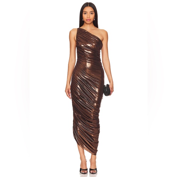Norma Kamali Diana Gown in Chocolate - Picture 1 of 6